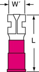3M™ Vinyl Insulated Butted Seam Female Disconnect, 71F-187-20-P, Max. Temp. -40 to 221 °F (-40 to 105 °C) image 3M™ Vinyl Insulated Butted Seam Female Disconnect, 71F-187-20-P, Max. Temp. -40 to 221 °F (-40 to 105 °C)image