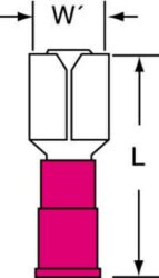 3M™ Vinyl Insulated Butted Seam Female Disconnect, 71F-250-32-P, Max. Temp. -40 to 221 °F (-40 to 105 °C) image 3M™ Vinyl Insulated Butted Seam Female Disconnect, 71F-250-32-P, Max. Temp. -40 to 221 °F (-40 to 105 °C)image