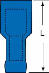 3M™ Scotchlok™ Female Disconnect MNGI14-250DFIX, Nylon Insulated, 100/bottle, 500/Caseimage