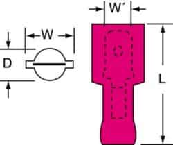 3M™ Scotchlok™ Male Disconnect MNG18-187DMIK, Fully Nylon Insulated w/Insulation Grip, 22-18 AWG, 1000/Case image 3M™ Scotchlok™ Male Disconnect MNG18-187DMIK, Fully Nylon Insulated w/Insulation Grip, 22-18 AWG, 1000/Caseimage