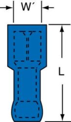 3M™ Fully Nylon Insulation Grip Female Disconnect, 72F-187-20-NBL, Max. Temp. -40 to 221 °F (-40 to 105 °C) image 3M™ Fully Nylon Insulation Grip Female Disconnect, 72F-187-20-NBL, Max. Temp. -40 to 221 °F (-40 to 105 °C)image