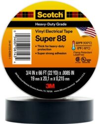 Scotch® Vinyl Electrical Tape Super 88, 3/4 in x 36 yd, Black, 12 rolls/carton, 48 rolls/Case image Scotch® Vinyl Electrical Tape Super 88, 3/4 in x 36 yd, Black, 12 rolls/carton, 48 rolls/Caseimage