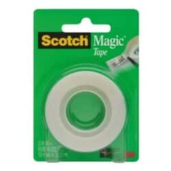 Scotch® Magic™ Tape 205, 3/4 in x 500 in (19 mm x 12,7 m) image Scotch® Magic™ Tape 205, 3/4 in x 500 in (19 mm x 12,7 m)image