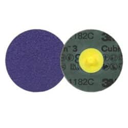 3M™ Cubitron™ 3 Roloc™ Fibre Disc 1182C, 80+, TR, Purple, 3 in, Die R300V, 50/Carton, 200 ea/Caseimage