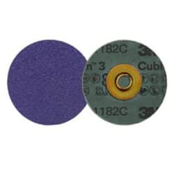 3M™ Cubitron™ 3 Roloc™ Fibre Disc 1182C, 80+, TSM, Purple, 3 in, Die RS300VM, 50/Carton, 200 ea/Caseimage