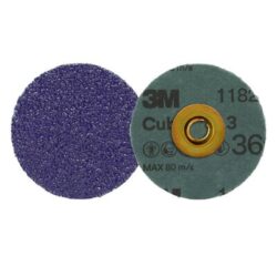 3M™ Cubitron™ 3 Roloc™ Fibre Disc 1182C, 36+, TSM, Purple, 3 in, Die RS300VM, 50/Carton, 200 ea/Caseimage