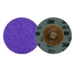 3M™ Cubitron™ 3 Roloc™ Disc 1184F, 36+ YF-weight, TR, Purple, 2 in, Die R200P, 50/Carton, 200 ea/Case image 3M™ Cubitron™ 3 Roloc™ Disc 1184F, 36+ YF-weight, TR, Purple, 2 in, Die R200P, 50/Carton, 200 ea/Caseimage