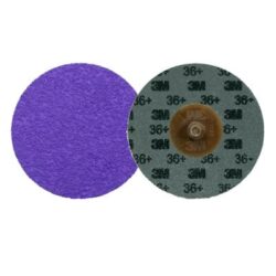 3M™ Cubitron™ 3 Roloc™ Disc 1184F, 36+ YF-weight, TR, Purple, 3 in, Die R300V, 50/Carton, 200 ea/Caseimage