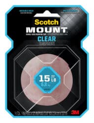 Scotch-Mount™ Clear Double-Sided Mounting Tape 410H-MED, 1 in x 125 in (2.54 cm x 3.17 m) image Scotch-Mount™ Clear Double-Sided Mounting Tape 410H-MED, 1 in x 125 in (2.54 cm x 3.17 m)image