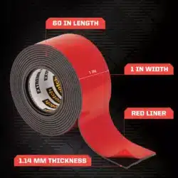Scotch-Mount™ Extreme Double-Sided Mounting Tape 414H-DC, 1 In X 60 In (2,54 Cm X 1,52 M) image Scotch-Mount™ Extreme Double-Sided Mounting Tape 414H-DC, 1 In X 60 In (2,54 Cm X 1,52 M)image