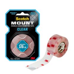 Scotch-Mount™ Clear Double-Sided Mounting Tape 410H-DC, 1 in x 60 in (2.54 cm x 1.52 m) image Scotch-Mount™ Clear Double-Sided Mounting Tape 410H-DC, 1 in x 60 in (2.54 cm x 1.52 m)image