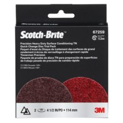 Scotch-Brite™ Precision Surface Conditioning TN QC Disc, Heavy Duty, HD-DN, MED (150+) & CRS (120+), 4.5 in, 10 ea/Case, Trial Pack image Scotch-Brite™ Precision Surface Conditioning TN QC Disc, Heavy Duty, HD-DN, MED (150+) & CRS (120+), 4.5 in, 10 ea/Case, Trial Packimage
