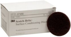 Scotch-Brite™ Surface Conditioning Disc, SC-DH, 07456, A/O Medium, 3 in x NH, 25/Carton, 100 ea/Case image Scotch-Brite™ Surface Conditioning Disc, SC-DH, 07456, A/O Medium, 3 in x NH, 25/Carton, 100 ea/Caseimage