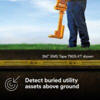 3M™ Electronic Marking System (EMS) Warning Tape 7901-XT, Orange, 6 in, Telco, 500 ft, 1 Roll/Case - Image 3