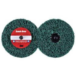 Scotch-Brite™ Roloc™+ Clean and Strip XT Pro Extra Cut Disc, XC-DR+, A/O Extra Coarse, TR+, Green, 4 in x 1 in, 2 Ply, 10 ea/Case image Scotch-Brite™ Roloc™+ Clean and Strip XT Pro Extra Cut Disc, XC-DR+, A/O Extra Coarse, TR+, Green, 4 in x 1 in, 2 Ply, 10 ea/Caseimage