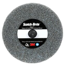 Scotch Brite™ Roloc™ Deburr & Finish PRO Unitized Wheel, DP-UR, 8C Medium, TR, 3 in x 1/4 in, 10/Carton, 40 ea/Case image Scotch Brite™ Roloc™ Deburr & Finish PRO Unitized Wheel, DP-UR, 8C Medium, TR, 3 in x 1/4 in, 10/Carton, 40 ea/Caseimage