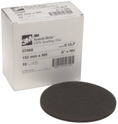 Scotch-Brite™ Scuffing Disc, 07468, SiC Ultra Fine, 6 in x NH, 10/Carton, 40 ea/Case image Scotch-Brite™ Scuffing Disc, 07468, SiC Ultra Fine, 6 in x NH, 10/Carton, 40 ea/Caseimage