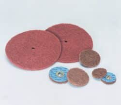 Standard Abrasives™ Quick Change Buff and Blend HS Disc, 840157, A/O Medium, TSM, Blue, 1 in, Die QS100NM, 50/Carton, 500 ea/Caseimage