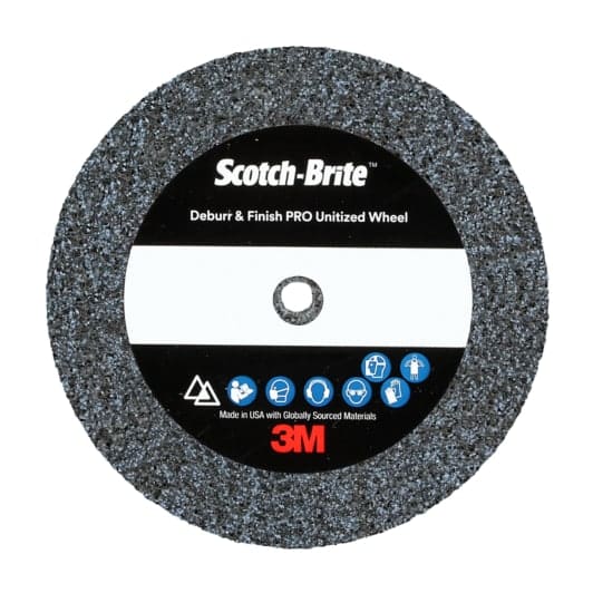 Scotch-Brite™ Deburr & Finish Pro Unitized Wheel, DP-UW, 8C Coarse+, 1 in x 1 in x 3/16 in, 50 ea/Case