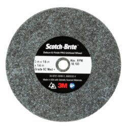 Scotch-Brite™ Deburr & Finish Pro Unitized Wheel, DP-UW, 6C Medium+, 3 in x 1/8 in x 1/4 in, 40 ea/Case image Scotch-Brite™ Deburr & Finish Pro Unitized Wheel, DP-UW, 6C Medium+, 3 in x 1/8 in x 1/4 in, 40 ea/Caseimage