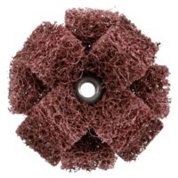 Standard Abrasives™ Buff and Blend Cross Buff GP, 725001, A/O Medium, 1-1/2 in x 1/2 in x 3 Ply x 8-32, 50/Carton, 500 ea/Case - Image 3