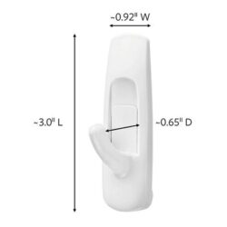 Command™ Medium Utility Hook 2pk Clip Strip 17001CS image Command™ Medium Utility Hook 2pk Clip Strip 17001CSimage