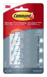 Command™ Clear Round Cord Clips 17017CLRES, 4 Clips, 5 Strips image Command™ Clear Round Cord Clips 17017CLRES, 4 Clips, 5 Stripsimage