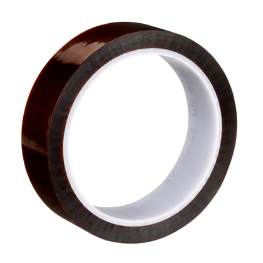 3M™ Low-Static Polyimide Film Tape 5419 Gold, 1 in x 36 yds x 2.7 mil, Plastic Core, 9/Case
