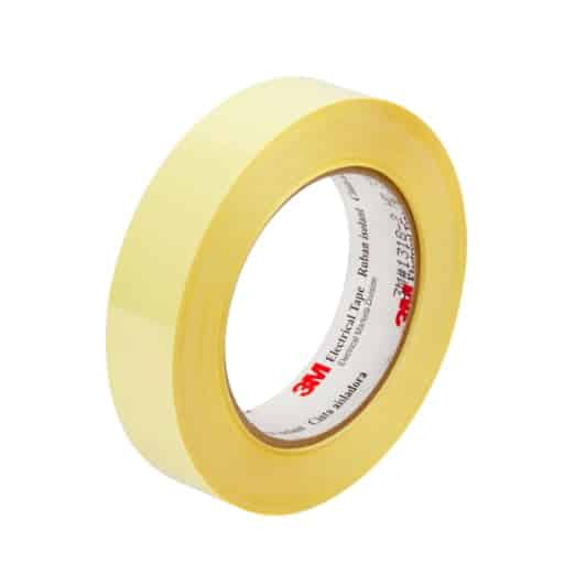 3M™ Polyester Film Electrical Tape 1350F-2, 50M, Yellow, 24 in X 72 yds, 3-in paper core, Log roll, 1 Roll/Case