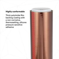 3M™ Polyimide Film Electrical Tape 98C-1, 3/4 in X 36 yds, 16 Rolls/Case - Image 3