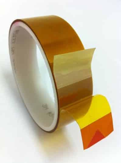 3M™ Linered Low-Static Polyimide Film Tape 5433 Amber, 3 in x 36 yds x 2.7 mil, 4/Case, Bulk
