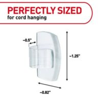 Command™ Clear Round Cord Clips 17017CLRES, 4 Clips, 5 Strips - Image 3