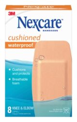 Nexcare™ Cushioned Waterproof Foam Bandages, Knee & Elbow, 8 ct., 522-08CB image Nexcare™ Cushioned Waterproof Foam Bandages, Knee & Elbow, 8 ct., 522-08CBimage