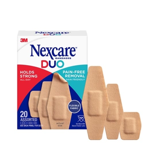 Nexcare™ DUO Bandages DSA-20, Assorted 20 ct