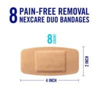Nexcare™ DUO Bandages DSA-8, Knee and Elbow, 8 ct - Image 3