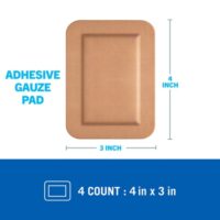Nexcare™ Duo Adhesive Gauze Pads DSA34-4, 3 in x 4 in (76 mm x 101 mm), 4/pk - Image 3