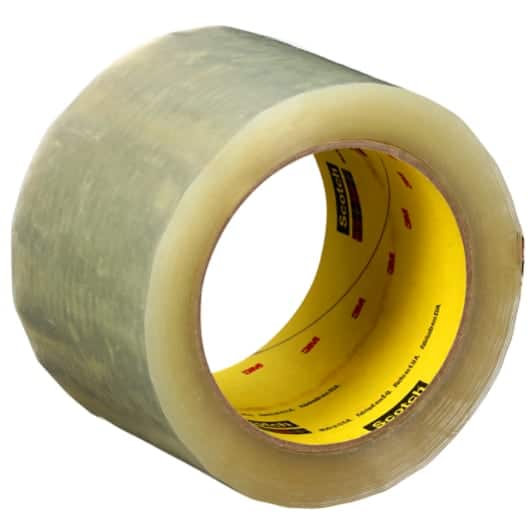 Scotch® Box Sealing Tape 375+ High Tack, Clear, 72 mm x 50 m, 24 Rolls/Case, Individually Wrapped Conveniently Packaged