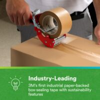 Scotch® Performance Paper Box Sealing Tape 570, Brown, 72 mm x 500 m, 4 Roll/Case - Image 3