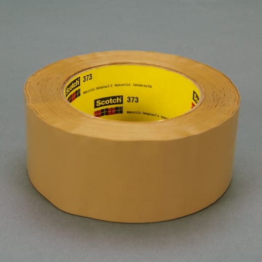 Scotch® Box Sealing Tape 373, Tan, 144 mm x 50 m, 8/Case