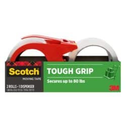 Scotch® Tough Grip Moving Packaging Tape 3500-21 RD-3GC, 1.88 in x 54.6 yd (48 mm x 50 m) with dispenser image Scotch® Tough Grip Moving Packaging Tape 3500-21 RD-3GC, 1.88 in x 54.6 yd (48 mm x 50 m) with dispenserimage