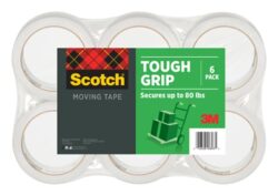 Scotch® Tough Grip Moving Packaging Tape 3500-40-6, 1.88 in x 43.7 yd (48 mm x 40 m) image Scotch® Tough Grip Moving Packaging Tape 3500-40-6, 1.88 in x 43.7 yd (48 mm x 40 m)image