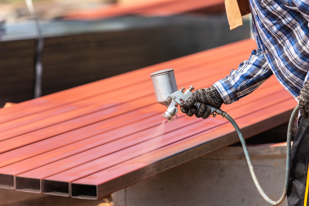 Worker powder coating materials