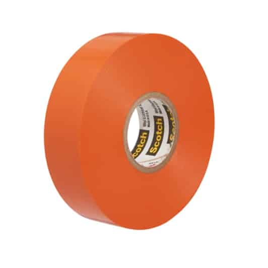 Scotch® Vinyl Color Coding Electrical Tape 35, 1/2 in x 20 ft, Orange, 10 rolls/carton, 100 rolls/Case