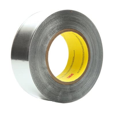 3M™ Heavy Duty Aluminum Foil Tape 438, Silver, 2-1/2 in x 60 yd, 7.2 mil, 16 Roll/Case