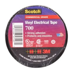 Scotch® Vinyl Electrical Tape 700, 2 in x 20 ft, 1 in core, Black, 144 rolls/Case, NO SHRINKWRAP image Scotch® Vinyl Electrical Tape 700, 2 in x 20 ft, 1 in core, Black, 144 rolls/Case, NO SHRINKWRAPimage