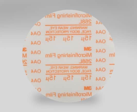 3M™ Hookit™ Microfinishing Film Disc 268L, 15 Mic 3MIL, Type D, 5 in x NH, Die 500X, 50/Carton, 500 ea/Case