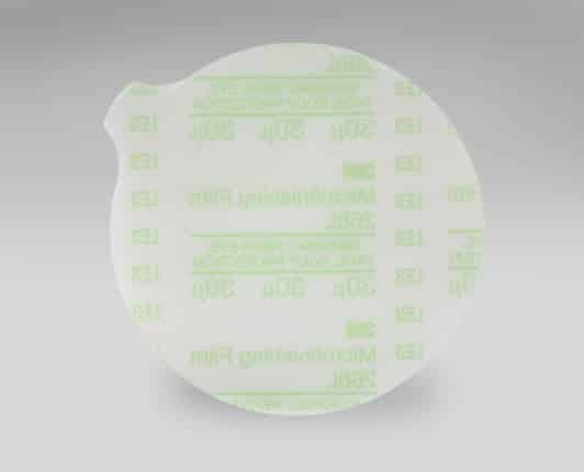 3M™ Hookit™ Microfinishing Film Disc 366L, 120 Mic 3MIL, Type D, 5 in x NH, D/F 5HL, Die 500FH, 50/Bag, 500 ea/Case