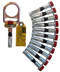 3M™ DBI-SALA® Concrete D-ring Anchor 2104562, 11 Extra Bolts, Fits 11/16 in, 18 mm or 3/4 in Holeimage