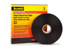 Scotch® Vinyl Electrical Tape 22, 1 in x 36 yd, Black, 12 rolls/carton image Scotch® Vinyl Electrical Tape 22, 1 in x 36 yd, Black, 12 rolls/cartonimage