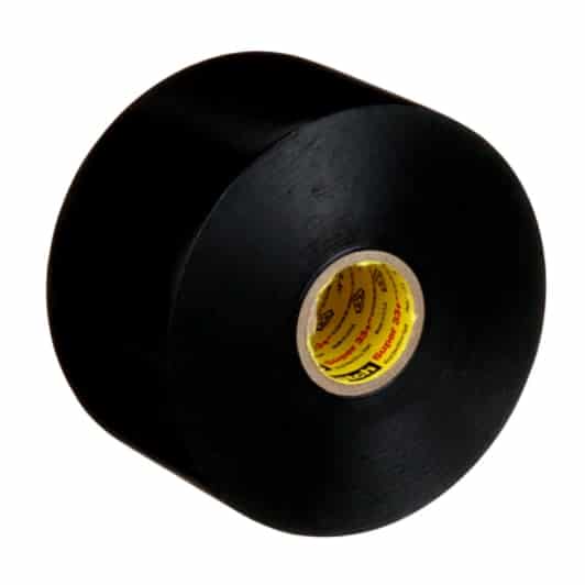 Scotch® Super 33+ Vinyl Electrical Tape, 2 in X 36 yd, 1 in Core, Black, 1 roll/carton, 25 rolls/Case